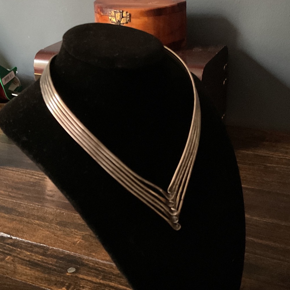 1980’s Bebot Glam Real Silver Choker - Picture 3 of 5